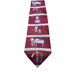 Save the Children Collection Music for the Soul Burgundy Silk Necktie Marcus
